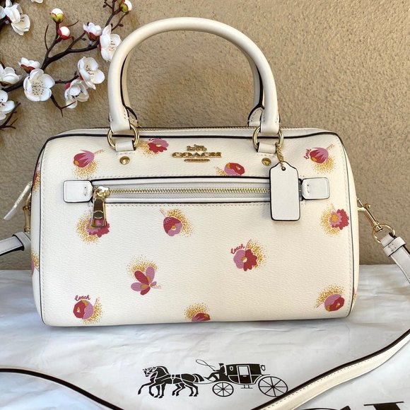 Coach Rowan Satchel With Pop Floral Print c5801 - Picture 1 of 11